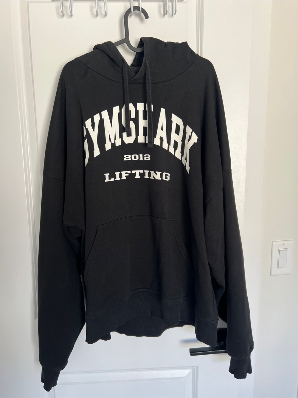 Gymshark Lifting (2012) Black Hoodie with White Logo Graphic